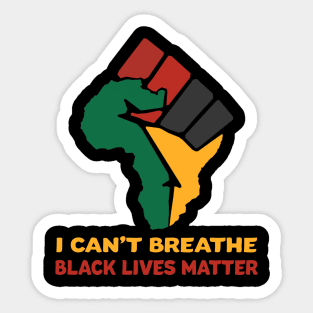 i cant breath - black lives matter Sticker